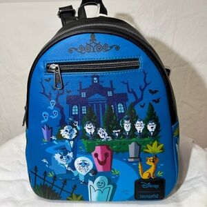 Loungefly Disney The Haunted Mansion Cartoon Artwork Mini-backpack NEW!